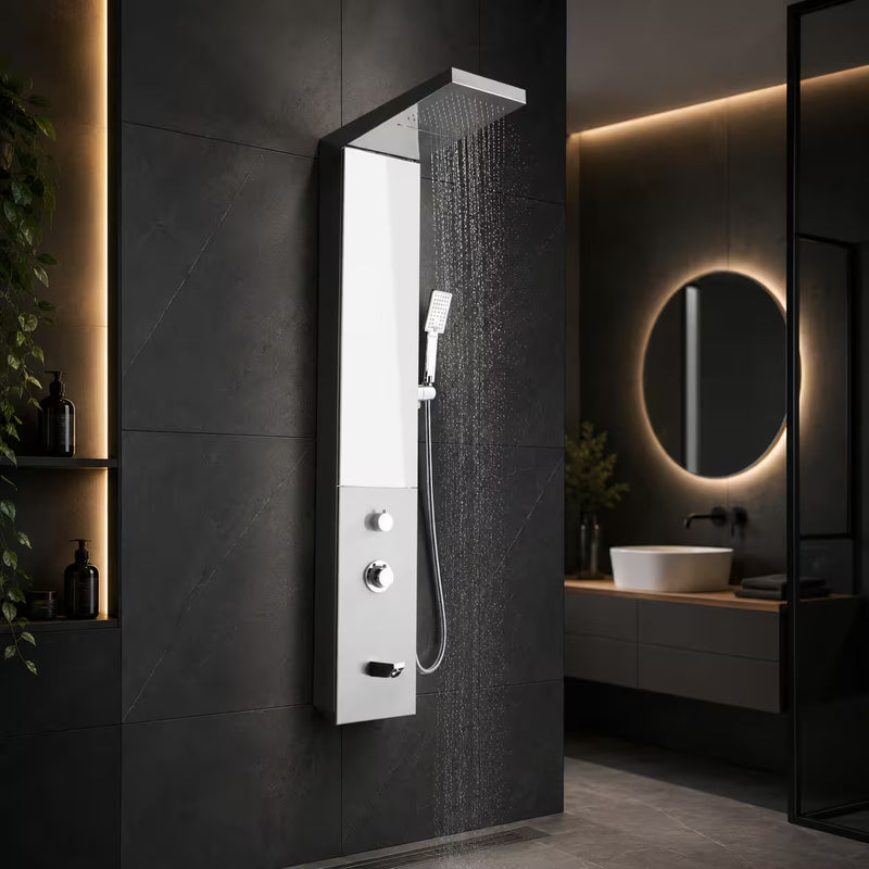 Panou de Dus Premium AquaDream Chrome - Cascada, Ploaie, Oglinda