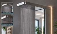 Panou de Dus Premium AquaDream Chrome - Cascada, Ploaie, Oglinda