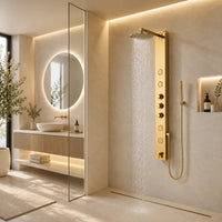 Imperial Gold – Panou de Duș cu Hidromasaj și Efect Ploaie cu 6 functii - AdeHouse — Iluminat Modern la Preț Bun