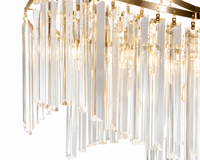 Candelabru Cristal Wynstelle, Ø47 cm, Auriu - AdeHouse — Finisaje și Iluminat Premium.