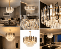 Candelabru Cristal Rosaviva, Ø40 cm, Lumină Caldă/Neutră/Rece - AdeHouse — Finisaje și Iluminat Premium.