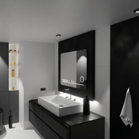 Oglindă LED Baie cu Dezaburire Marisol II, Ceas, Dimabilă - AdeHouse — Finisaje și Iluminat Premium.