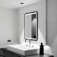 Oglindă LED Baie Amberly II, Buton Touch, Dimabilă - AdeHouse — Finisaje și Iluminat Premium.