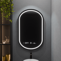 Oglindă LED Baie cu Dezaburire Berengaria, Buton Touch, Ceas - AdeHouse — Finisaje și Iluminat Premium.