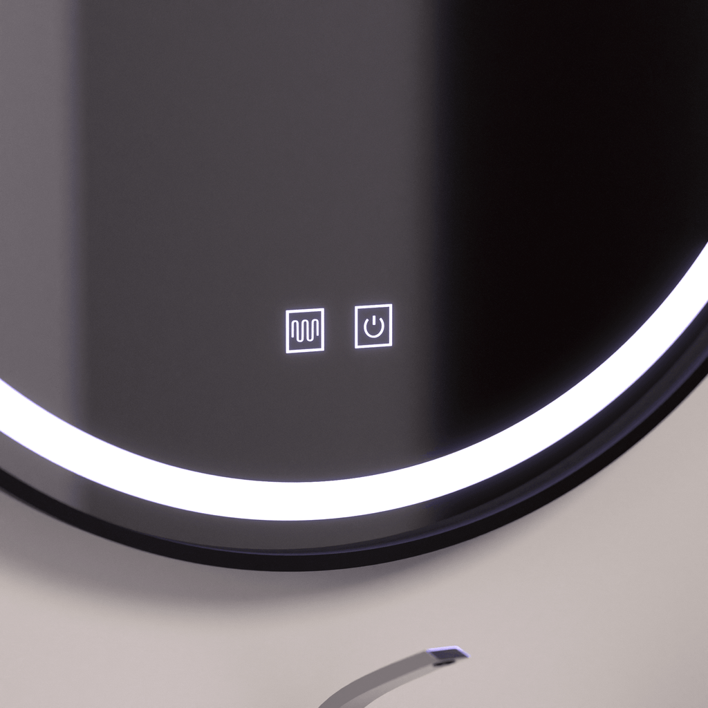Oglindă LED Baie cu Dezaburire Igenia, Buton Touch - AdeHouse — Finisaje și Iluminat Premium.