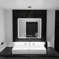 Oglindă LED Baie cu Dezaburire Tomasilda, Ceas - AdeHouse — Finisaje și Iluminat Premium.