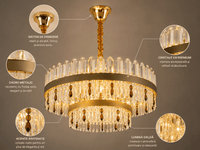 Candelabru Cristal Bernarda, 104W - AdeHouse — Finisaje și Iluminat Premium.