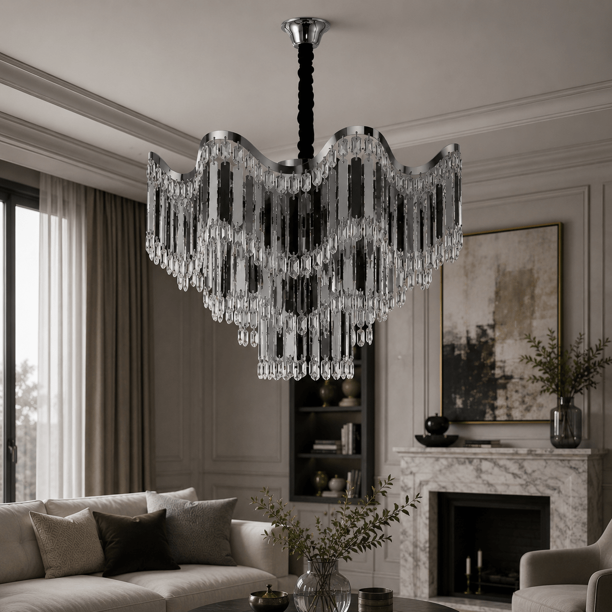 Candelabru Cristal Fedra, 60W, Crom - AdeHouse — Finisaje și Iluminat Premium.