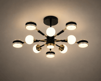 Lustră LED cu Telecomandă Norberta, 130W, Lumină Caldă/Neutră/Rece - AdeHouse — Finisaje și Iluminat Premium.