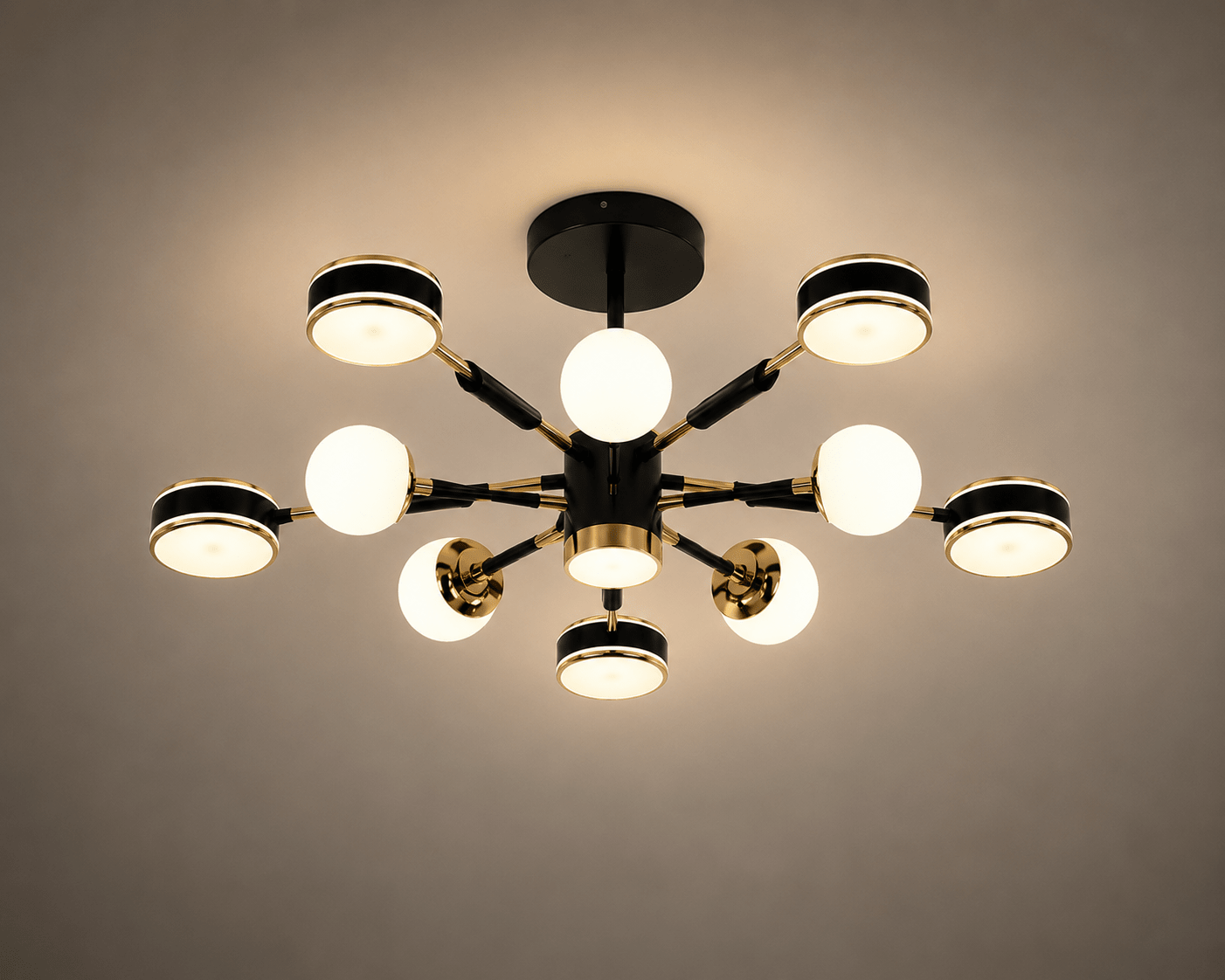 Lustră LED cu Telecomandă Norberta, 130W, Lumină Caldă/Neutră/Rece - AdeHouse — Finisaje și Iluminat Premium.