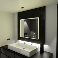 Oglindă LED Baie cu Dezaburire Tomasilda, Ceas - AdeHouse — Finisaje și Iluminat Premium.