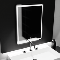 Oglindă LED Baie Amberly II, Buton Touch, Dimabilă - AdeHouse — Finisaje și Iluminat Premium.
