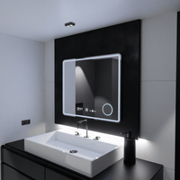 Oglindă LED Baie cu Dezaburire Tomasilda, Ceas - AdeHouse — Finisaje și Iluminat Premium.