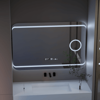 Oglindă LED Baie cu Dezaburire Vittorella, Ceas - AdeHouse — Finisaje și Iluminat Premium.