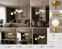 Pendul LED cu Telecomandă Mirabella, Auriu - AdeHouse — Finisaje și Iluminat Premium.
