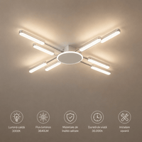 Lustră LED cu Telecomandă Ildegarda, 2W, Lumină Caldă/Neutră/Rece, Crom - AdeHouse — Finisaje și Iluminat Premium.