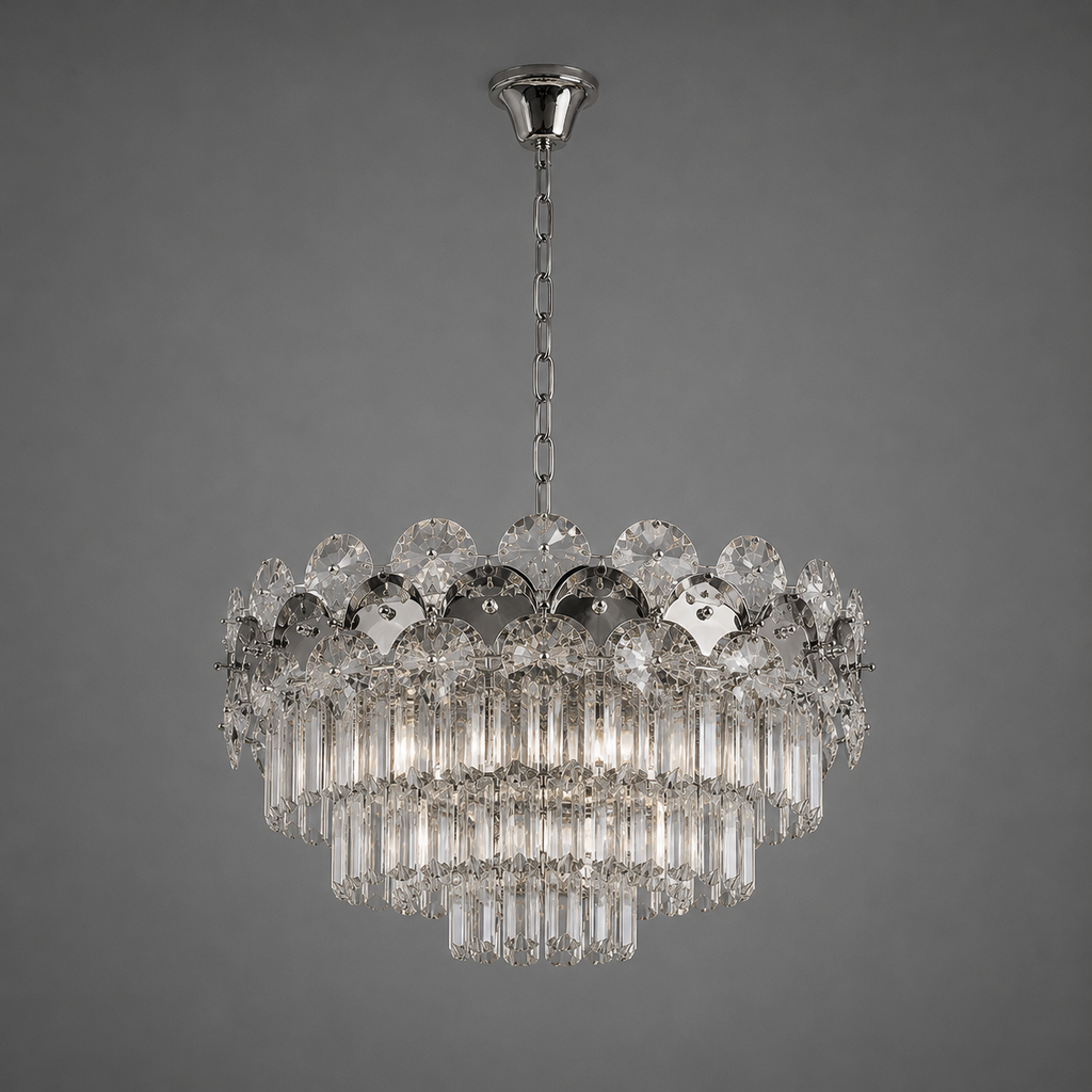 Candelabru Cristal Winona, Ø40 cm, cu Telecomandă, Dimabil