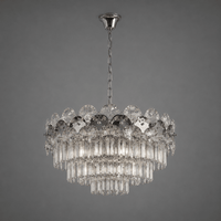 Candelabru Cristal Winona, Ø40 cm, cu Telecomandă, Dimabil - AdeHouse — Finisaje și Iluminat Premium.