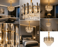 Candelabru Cristal Nymphodora 60W, Ø30 cm - AdeHouse — Finisaje și Iluminat Premium.
