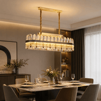 Candelabru Cristal Serena, 140W, Ø300 cm, Auriu - AdeHouse — Finisaje și Iluminat Premium.