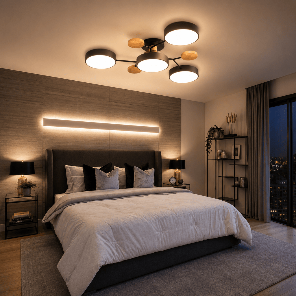 Lustră LED cu Telecomandă Fedora, 120W, Lumină Caldă/Neutră/Rece - AdeHouse — Finisaje și Iluminat Premium.