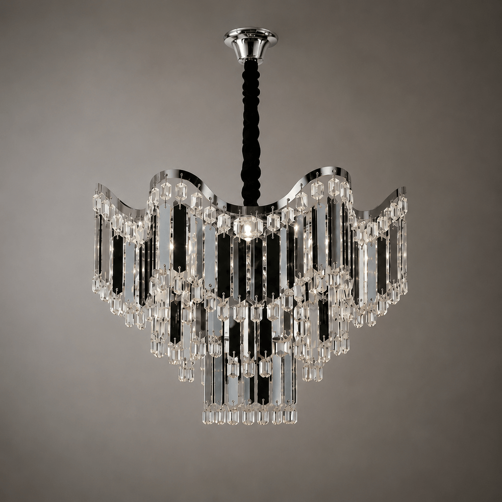 Candelabru Cristal Domitia, 60W, Crom - AdeHouse — Finisaje și Iluminat Premium.