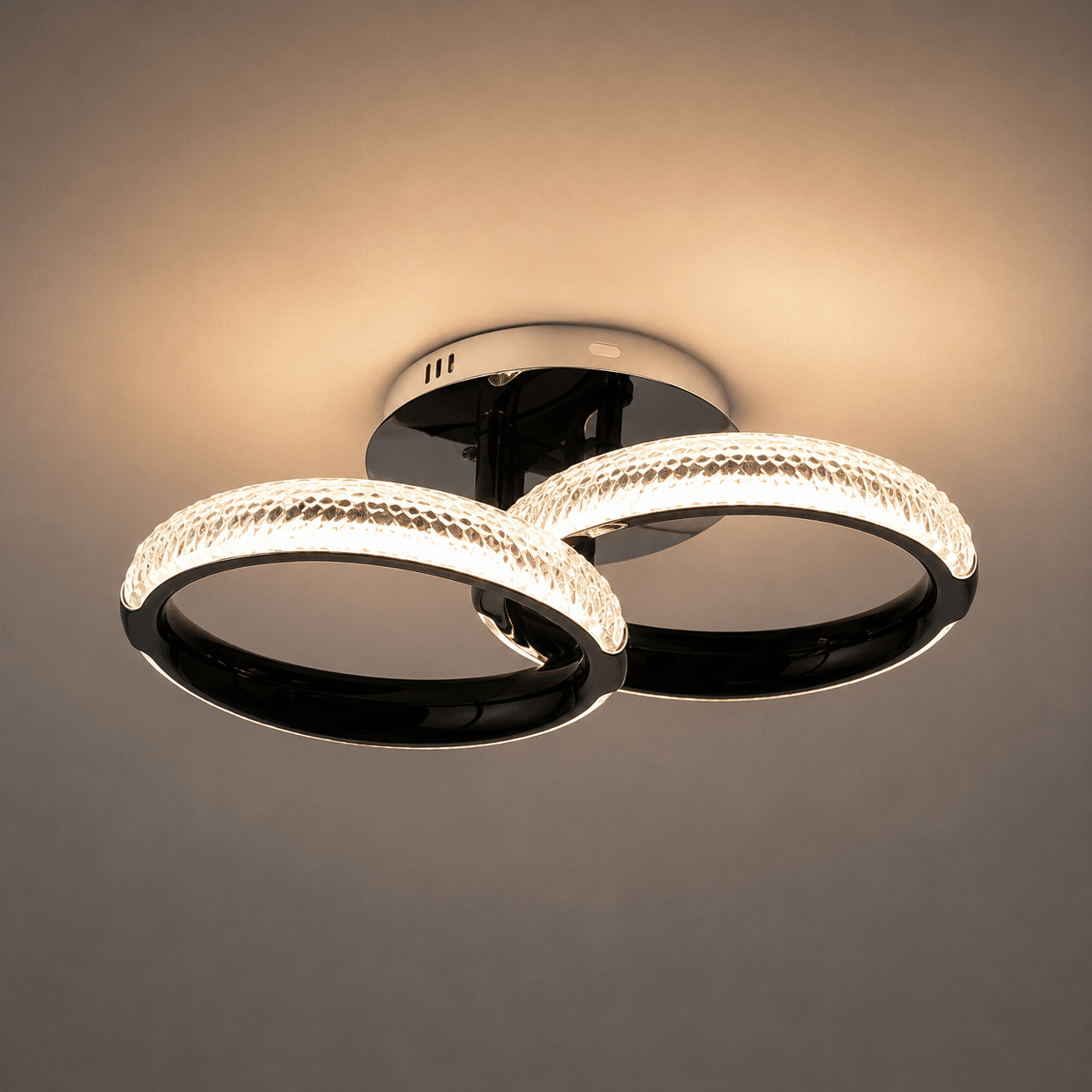 Lustră LED cu Telecomandă Rosmunda, 36W, cu Cristale, Lumină Caldă/Neutră/Rece, Negru - AdeHouse — Finisaje și Iluminat Premium.