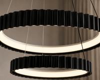 Pendul LED cu Telecomandă Fioralie 132W, Ø63 cm, Lumină Caldă/Neutră/Rece, Negru - AdeHouse — Finisaje și Iluminat Premium.