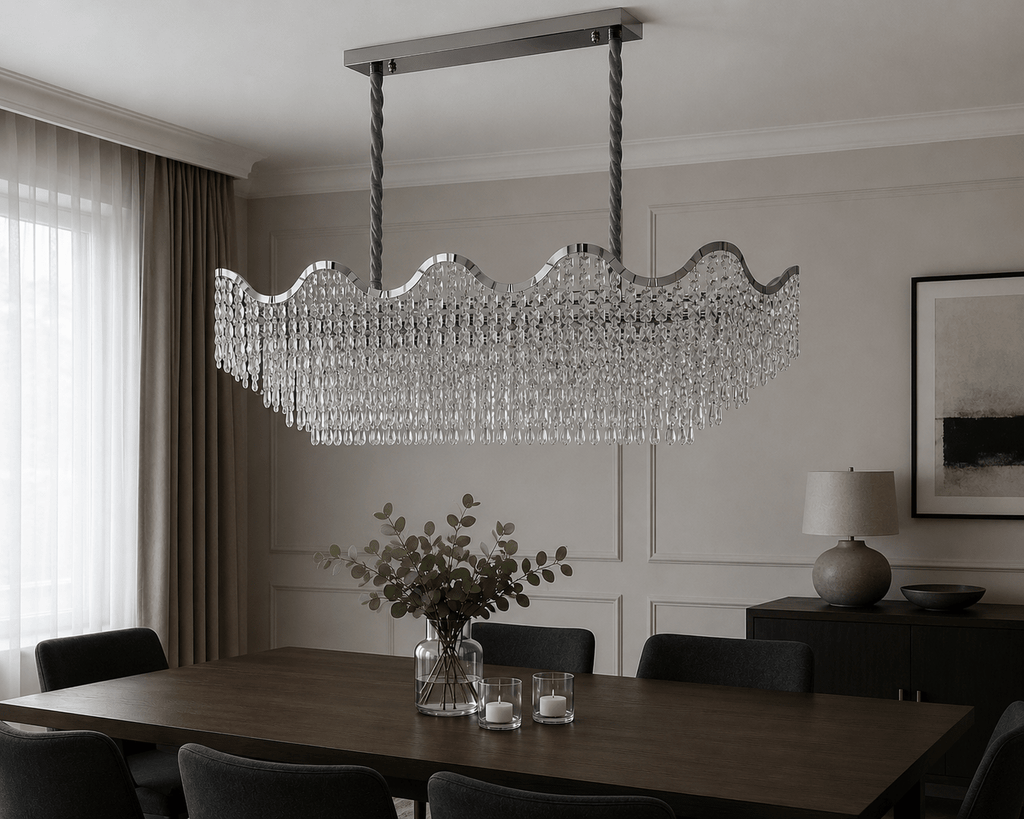 Candelabru Cristal Cornelia, 60W, Crom - AdeHouse — Finisaje și Iluminat Premium.