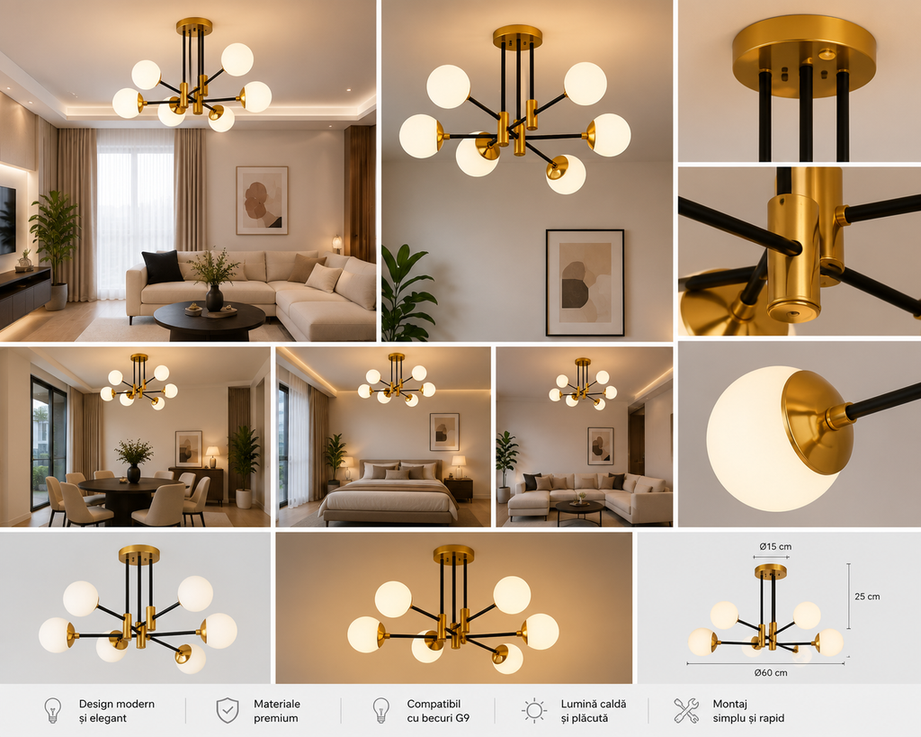 Pendul LED Wisteria, Design Clasic