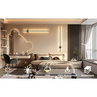 Aplică LED, Urania 3, 34W, 100 cm, Lumină Caldă/Neutră/Rece, Negru - AdeHouse — Iluminat Modern la Preț Bun