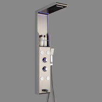 Panou de Dus Lux Silver CloudRain cu LED, Masaj,Dimensiune 130CM