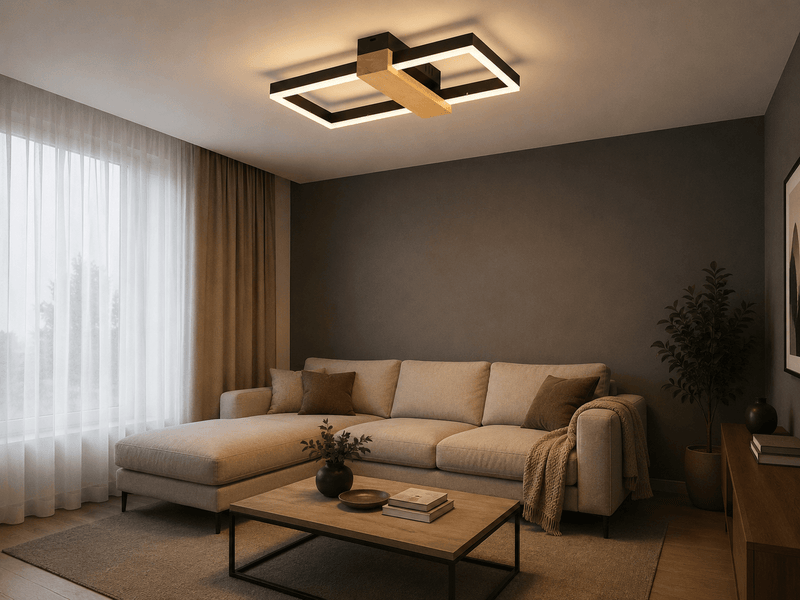 Lustră LED Petronella, 20W, 40×24 cm, Negru