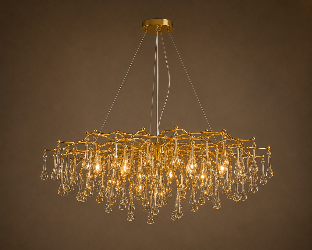 Candelabru Cristal Jolanda, Auriu