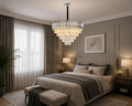 Candelabru Cristal Mafalda 60W, Ø50 cm, Crom