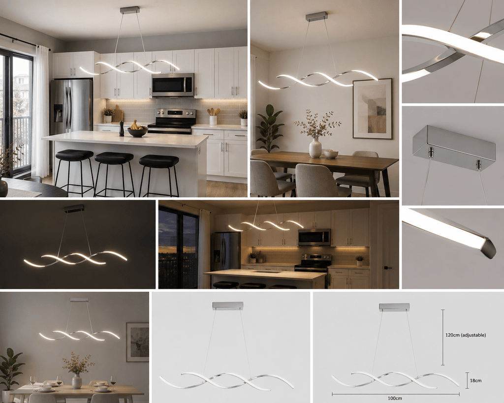 Pendul LED cu Telecomandă Isabetta, 76W, Auriu - AdeHouse — Finisaje și Iluminat Premium.