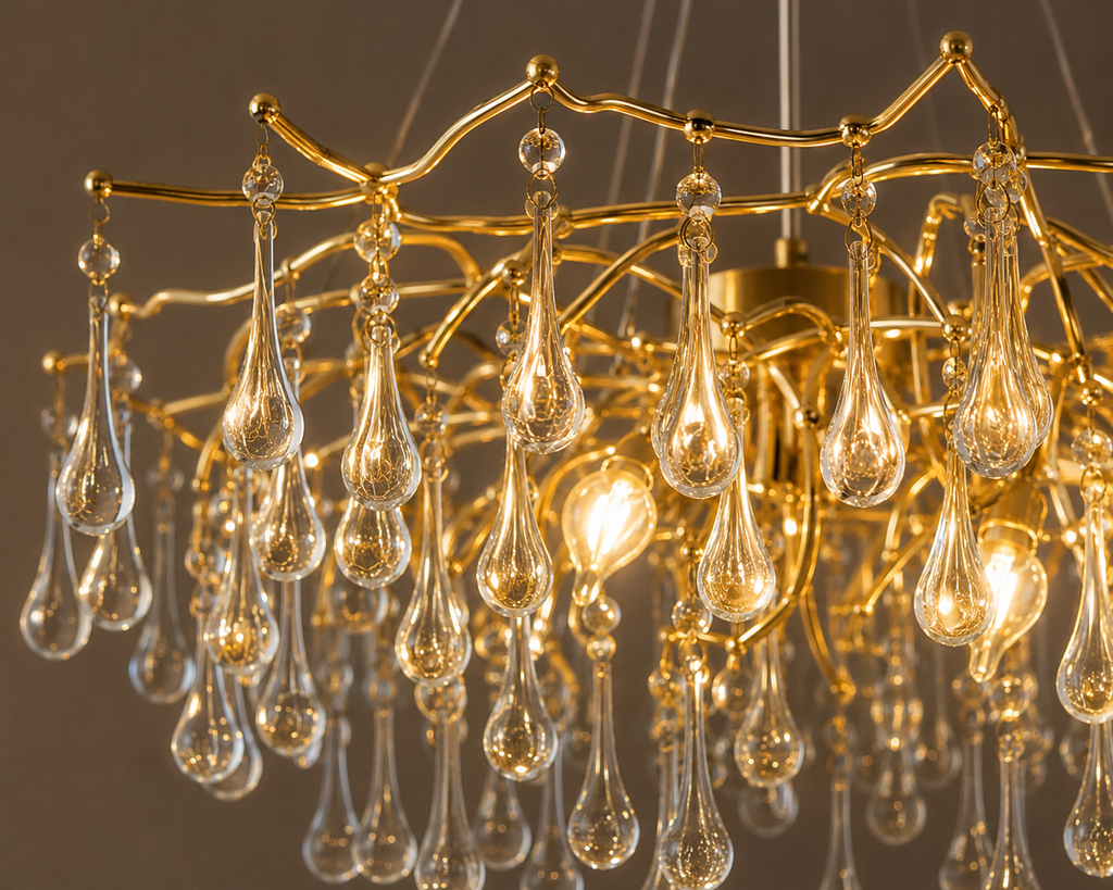 Candelabru Cristal Jolanda, Auriu