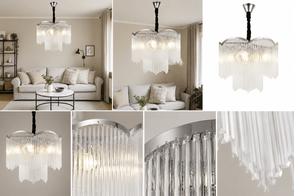 Candelabru Onorina, 60W, Crom - AdeHouse — Finisaje și Iluminat Premium.