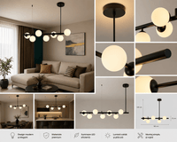 Pendul LED cu Telecomandă Wilhelmina, Negru - AdeHouse — Finisaje și Iluminat Premium.