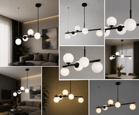 Pendul LED Timotea, Lumină Caldă/Neutră/Rece, Negru/Alb - AdeHouse — Finisaje și Iluminat Premium.