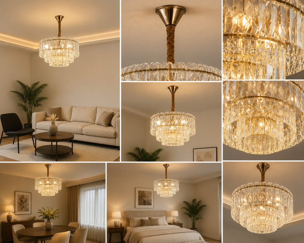 Candelabru Peronella, Ø50 cm, Auriu