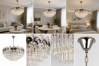 Candelabru Cristal Novaria, Ø60 cm, cu Telecomandă, Dimabil - AdeHouse — Finisaje și Iluminat Premium.