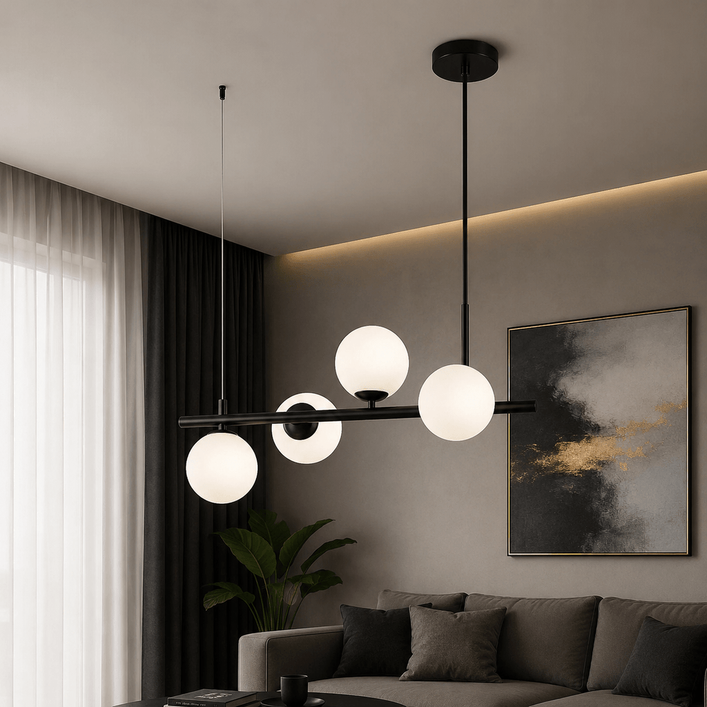 Pendul LED Timotea, Lumină Caldă/Neutră/Rece, Negru/Alb - AdeHouse — Finisaje și Iluminat Premium.
