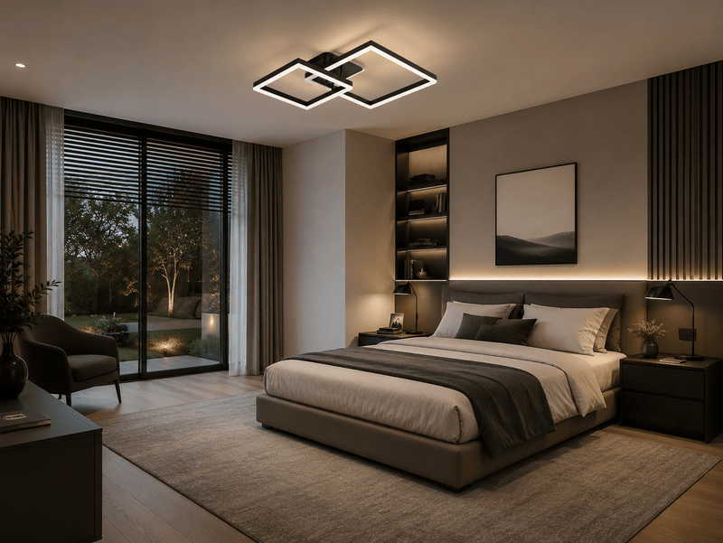 Lustră LED cu Telecomandă Liora 71W, 55×55 cm, Lumină Caldă/Neutră/Rece, Dimabilă