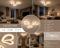 Lustră LED cu Telecomandă Ottavia, 48W, Ø40 cm, Alb - AdeHouse — Finisaje și Iluminat Premium.