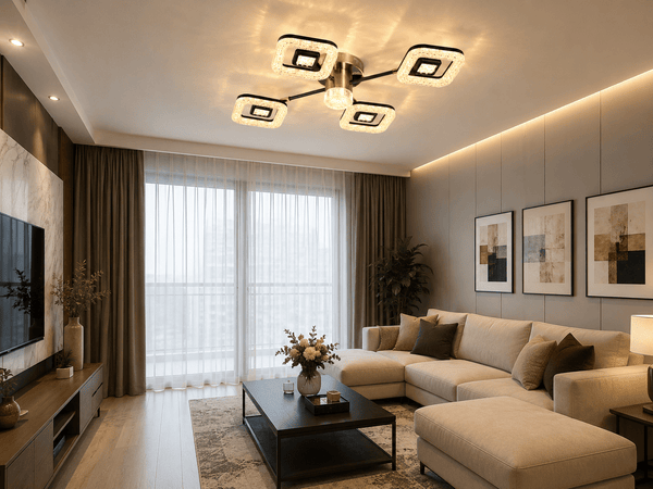 Lustră LED Amberly, 114W, 67×51 cm, Dimabilă
