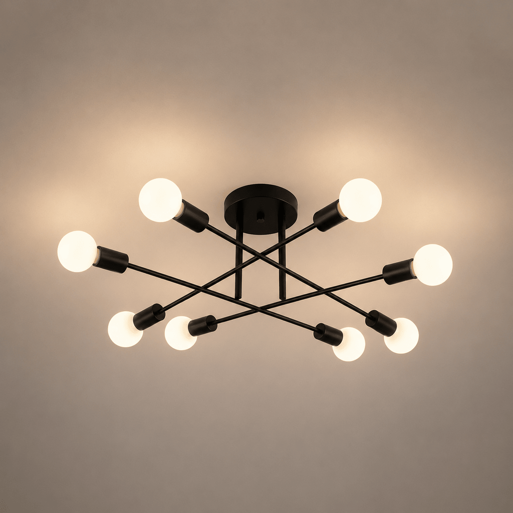 Lustră LED cu Telecomandă Ulderica, 60W, Negru - AdeHouse — Finisaje și Iluminat Premium.
