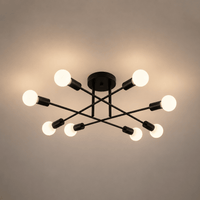 Lustră LED cu Telecomandă Ulderica, 60W, Negru - AdeHouse — Finisaje și Iluminat Premium.