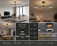 Lustră LED cu Telecomandă Verena 30W, Lumină Caldă/Neutră/Rece, Dimabilă - AdeHouse — Finisaje și Iluminat Premium.