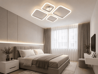 Lustră LED cu Telecomandă Hortensia, 72W, Lumină Caldă/Neutră/Rece, Negru - AdeHouse — Finisaje și Iluminat Premium.